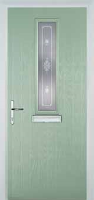 Mid Square (centre) Staxton Composite Front Door in Chartwell Green