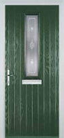 Mid Square (centre) Staxton Composite Front Door in Green