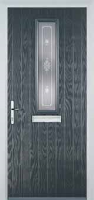 Mid Square (centre) Staxton Composite Front Door in Anthracite Grey