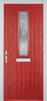 Mid Square (centre) Staxton Composite Front Door in Red