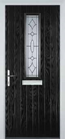 Mid Square (centre) Clarity Composite Front Door in Black