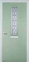 Mid Square (centre) Clarity Composite Front Door in Chartwell Green