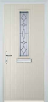 Mid Square (centre) Clarity Composite Front Door in Cream