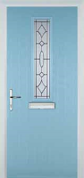 Mid Square (centre) Clarity Composite Front Door in Duck Egg Blue