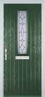 Mid Square (centre) Clarity Composite Front Door in Green