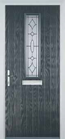 Mid Square (centre) Clarity Composite Front Door in Anthracite Grey