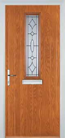 Mid Square (centre) Clarity Composite Front Door in Oak