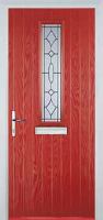 Mid Square (centre) Clarity Composite Front Door in Red