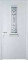 Mid Square (centre) Clarity Composite Front Door in White