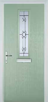 Mid Square (centre) Crystal Bohemia Composite Front Door in Chartwell Green