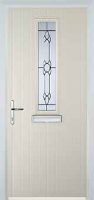 Mid Square (centre) Crystal Bohemia Composite Front Door in Cream