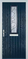 Mid Square (centre) Abstract Composite Front Door in Dark Blue