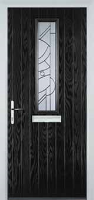 Mid Square (centre) Abstract Composite Front Door in Black