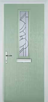 Mid Square (centre) Abstract Composite Front Door in Chartwell Green