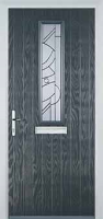 Mid Square (centre) Abstract Composite Front Door in Anthracite Grey