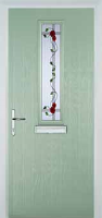 Mid Square (centre) Mackintosh Rose Composite Front Door in Chartwell Green