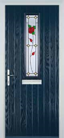 Mid Square (centre) English Rose Composite Front Door in Dark Blue