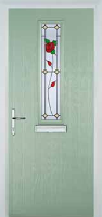 Mid Square (centre) English Rose Composite Front Door in Chartwell Green