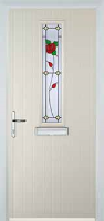 Mid Square (centre) English Rose Composite Front Door in Cream