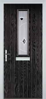 Mid Square (centre) Murano Composite Front Door in Black Brown