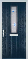 Mid Square (centre) Murano Composite Front Door in Dark Blue