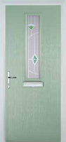 Mid Square (centre) Murano Composite Front Door in Chartwell Green