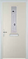 Mid Square (centre) Murano Composite Front Door in Cream