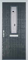 Mid Square (centre) Murano Composite Front Door in Anthracite Grey