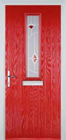 Mid Square (centre) Murano Composite Front Door in Poppy Red