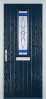 Mid Square (centre) Crystal Harmony Composite Front Door in Dark Blue