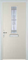 Mid Square (centre) Crystal Harmony Composite Front Door in Cream