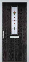 Mid Square (centre) Fleur Composite Front Door in Black Brown