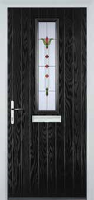 Mid Square (centre) Fleur Composite Front Door in Black