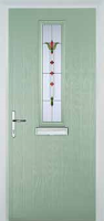 Mid Square (centre) Fleur Composite Front Door in Chartwell Green