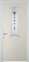 Mid Square (centre) Fleur Composite Front Door in Cream