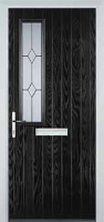 Mid Square (off set) Classic Composite Front Door in Black