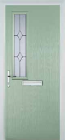 Mid Square (off set) Classic Composite Front Door in Chartwell Green