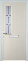 Mid Square (off set) Classic Composite Front Door in Cream