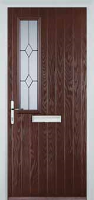 Mid Square (off set) Classic Composite Front Door in Darkwood