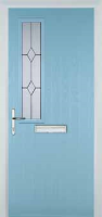 Mid Square (off set) Classic Composite Front Door in Duck Egg Blue