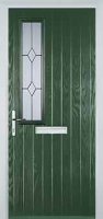 Mid Square (off set) Classic Composite Front Door in Green