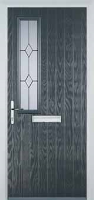 Mid Square (off set) Classic Composite Front Door in Anthracite Grey