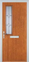 Mid Square (off set) Classic Composite Front Door In Oak