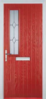 Mid Square (off set) Classic Composite Front Door in Red