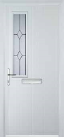 Mid Square (off set) Classic Composite Front Door in White