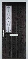 Mid Square (off set) Elegance Composite Front Door in Black Brown