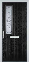 Mid Square (off set) Elegance Composite Front Door in Black