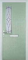 Mid Square (off set) Elegance Composite Front Door in Chartwell Green