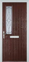 Mid Square (off set) Elegance Composite Front Door in Darkwood