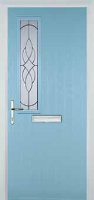 Mid Square (off set) Elegance Composite Front Door in Duck Egg Blue